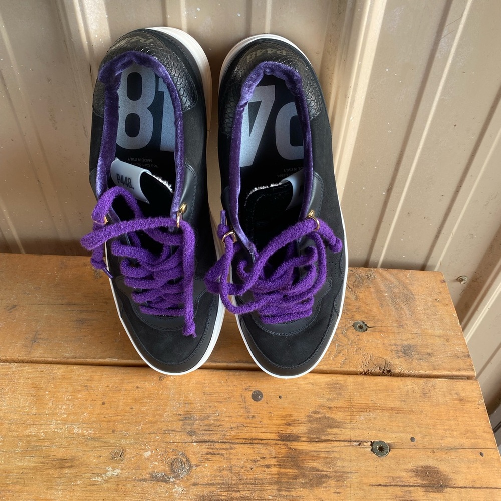 P448 Black and Purple Men's Sneakers